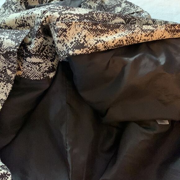 Something Navy womens medium snake skin trench coat jacket business black cream - Picture 8 of 10